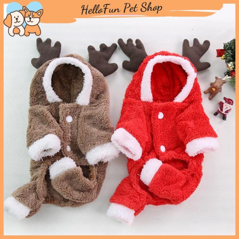 Áo tuần lộc cho thú cưng - Áo noel, giáng sinh cho chó mèo