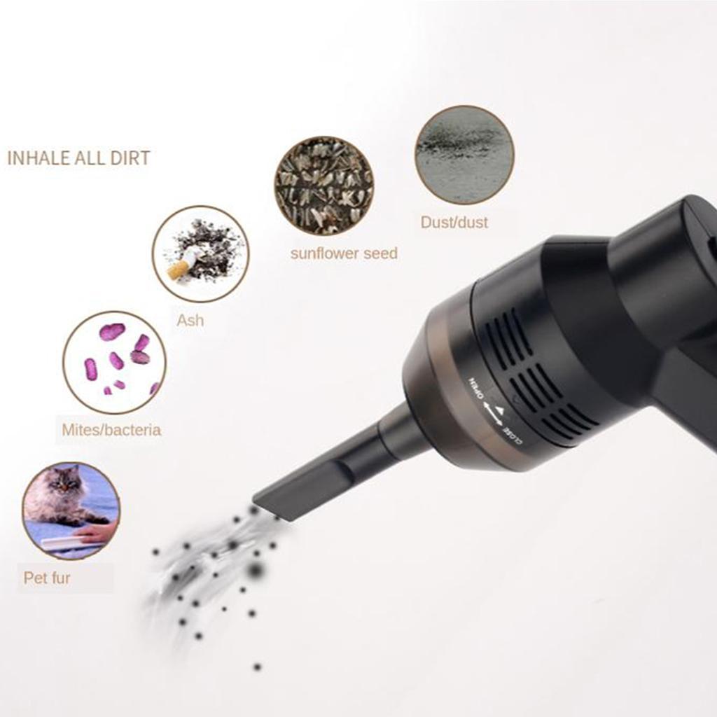 Mini USB Electric Vacuum Cleaner Kit Computer Keyboard Vacuum Sweeper Black