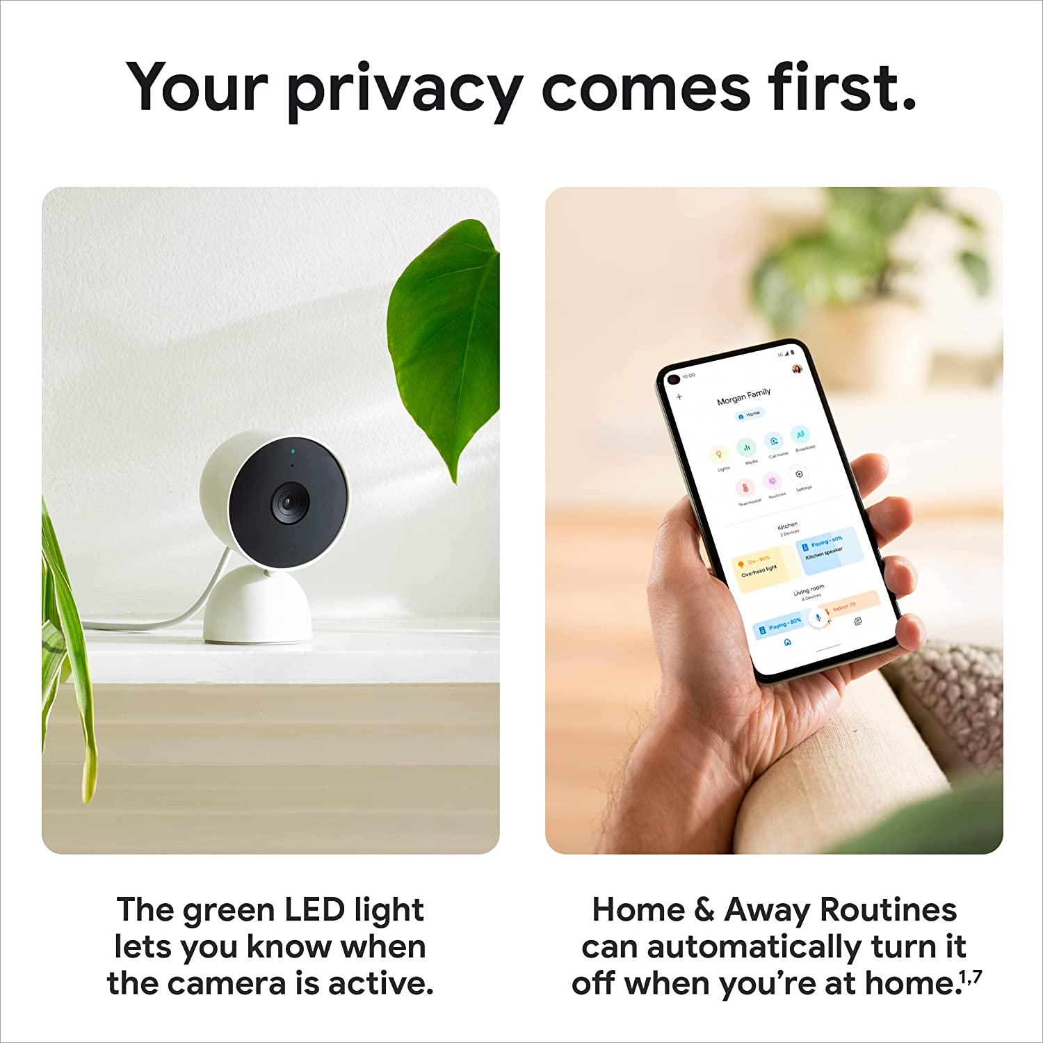 Google Nest Cam Indoor Wired Gen 2 Full HD 1080p HDR Đèn Hồng ngoại ban đêm - Hàng Nhập khẩu