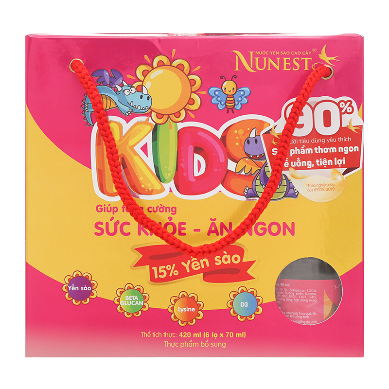 Lốc 6 hũ nước yến sào Nunest Kid 420ml - Hàng chính hãng