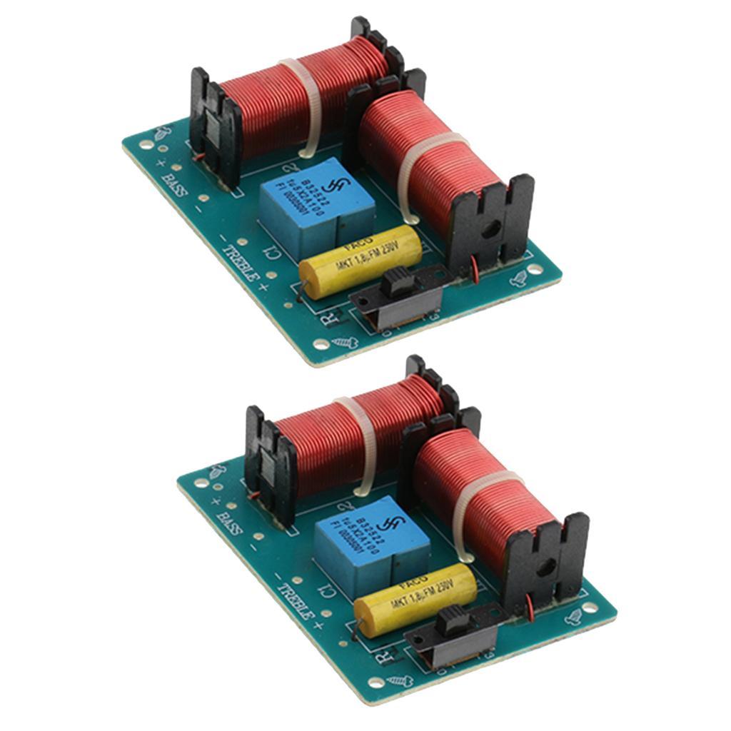 2Pcs Treble Bass  Frequency Divider Speaker Crossover Filters Board
