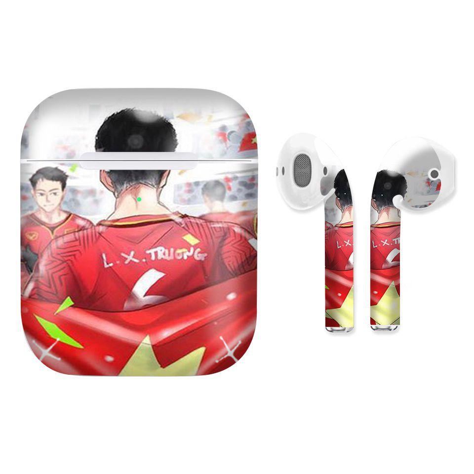 Miếng dán skin cho AirPods in hình Bùi Tiến Dũng - U23 VietNam - Chib013 (AirPods ,1 2, Pro, TWS, i12)