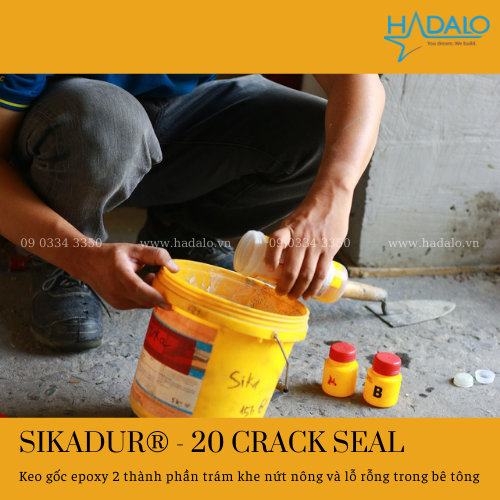 Keo Sikadur 20 Crack Seal trám khe nứt, xử lý vết nứt chân chim, dùng được cho khu vực khô/ẩm ướt