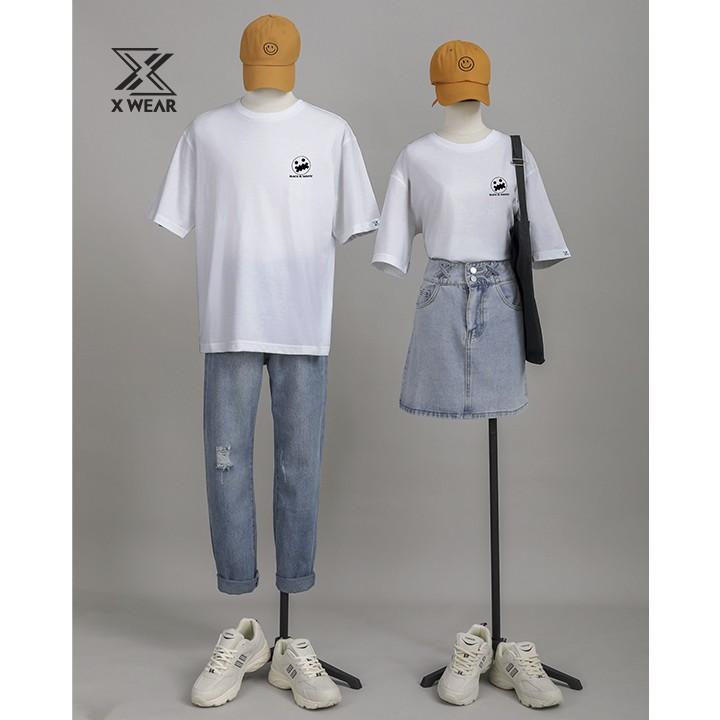 Áo thun nam mặt cười khóa miệng cotton co giãn 4 chiều X-WEAR