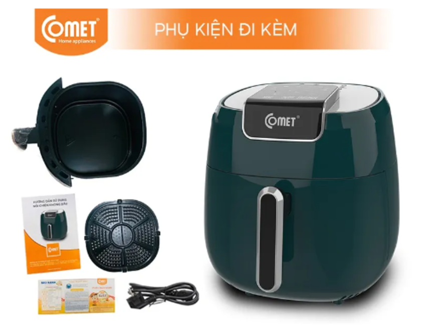 Nồi chiên không dầu điện tử Comet CM6858 - Hàng chính hãng