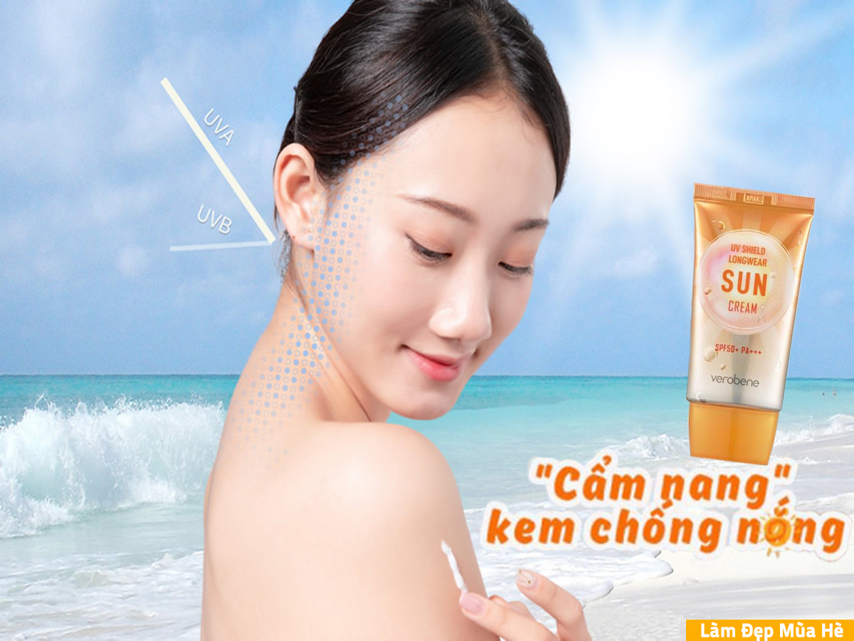 Kem chống nắng Verobene Sun Cream Spf 50pa+++ Hàn quốc 40ml/Hộp kèm 1 nơ ngẫu nhiên