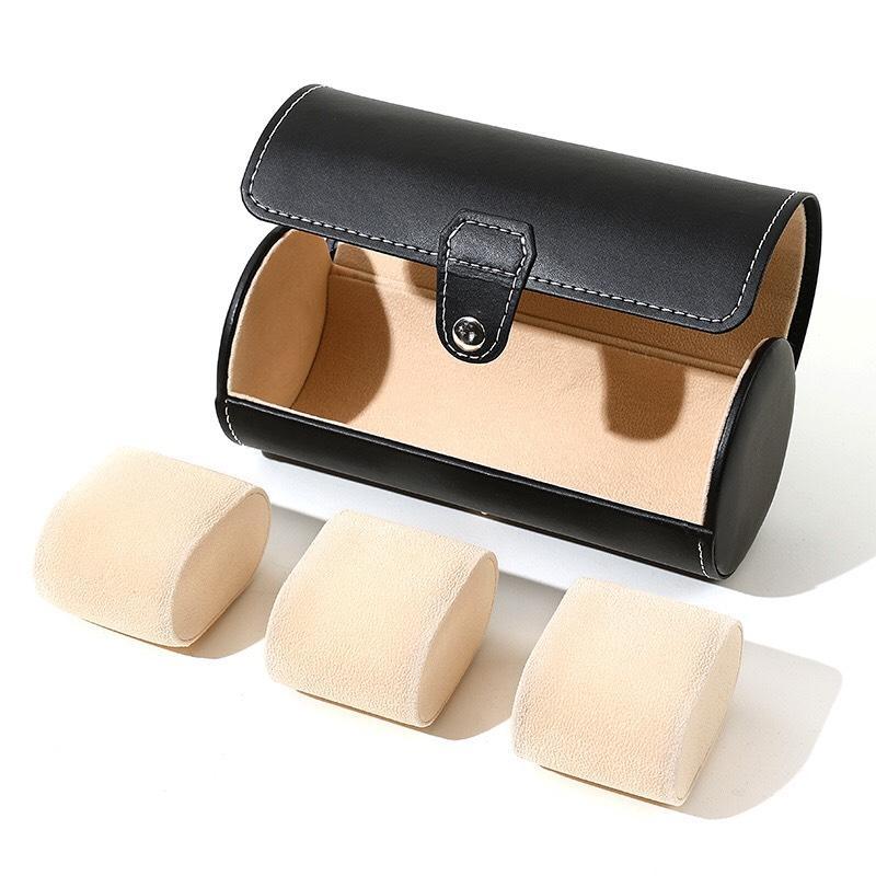 Hộp đựng đồng hồ 3 ngăn bằng da 20x9cm đẹp 005
