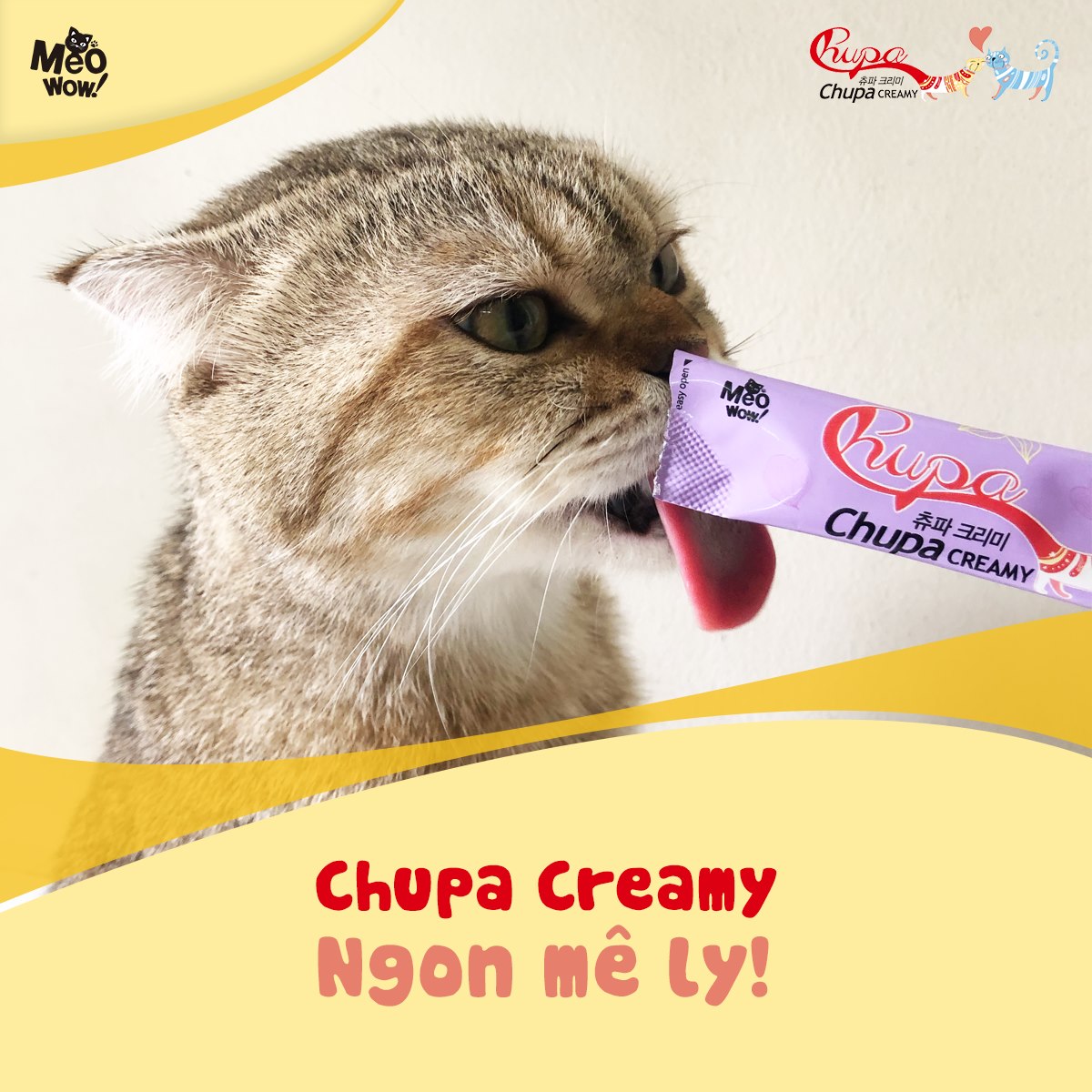 Sốt Dinh Dưỡng Cho Mèo Chupa Creamy Cá Ngừ &amp; Sò