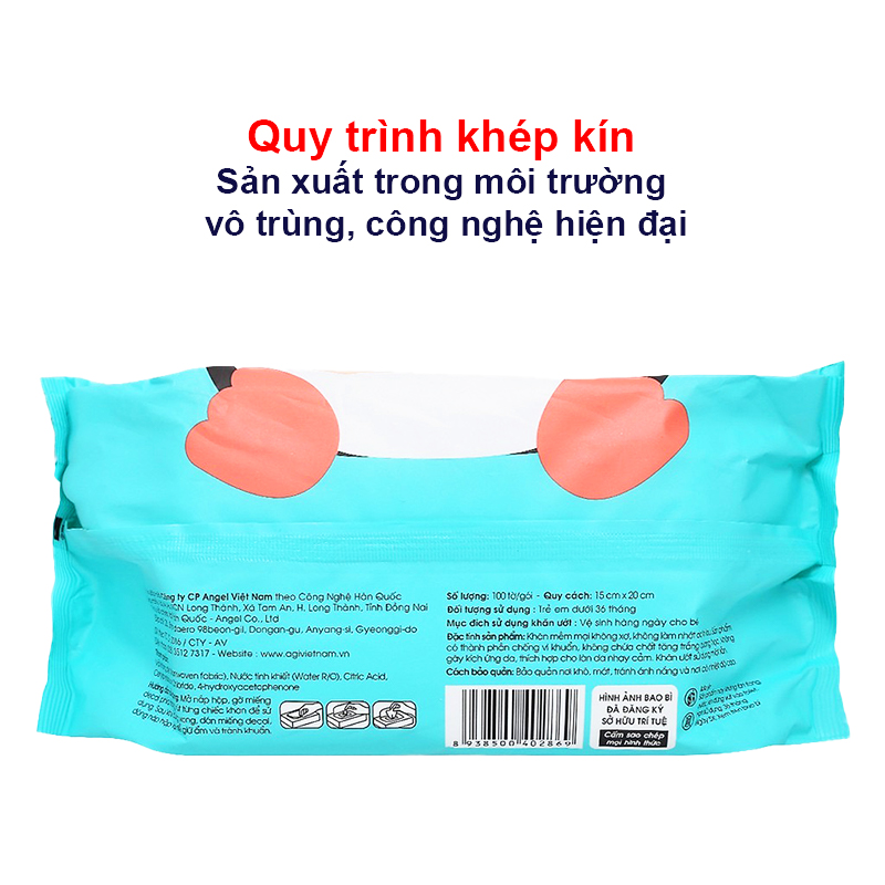 Khăn ướt Agi, Khăn giấy ướt không mùi chính hãng mềm mịn an toàn cho bé yêu Baby-S – SKH011