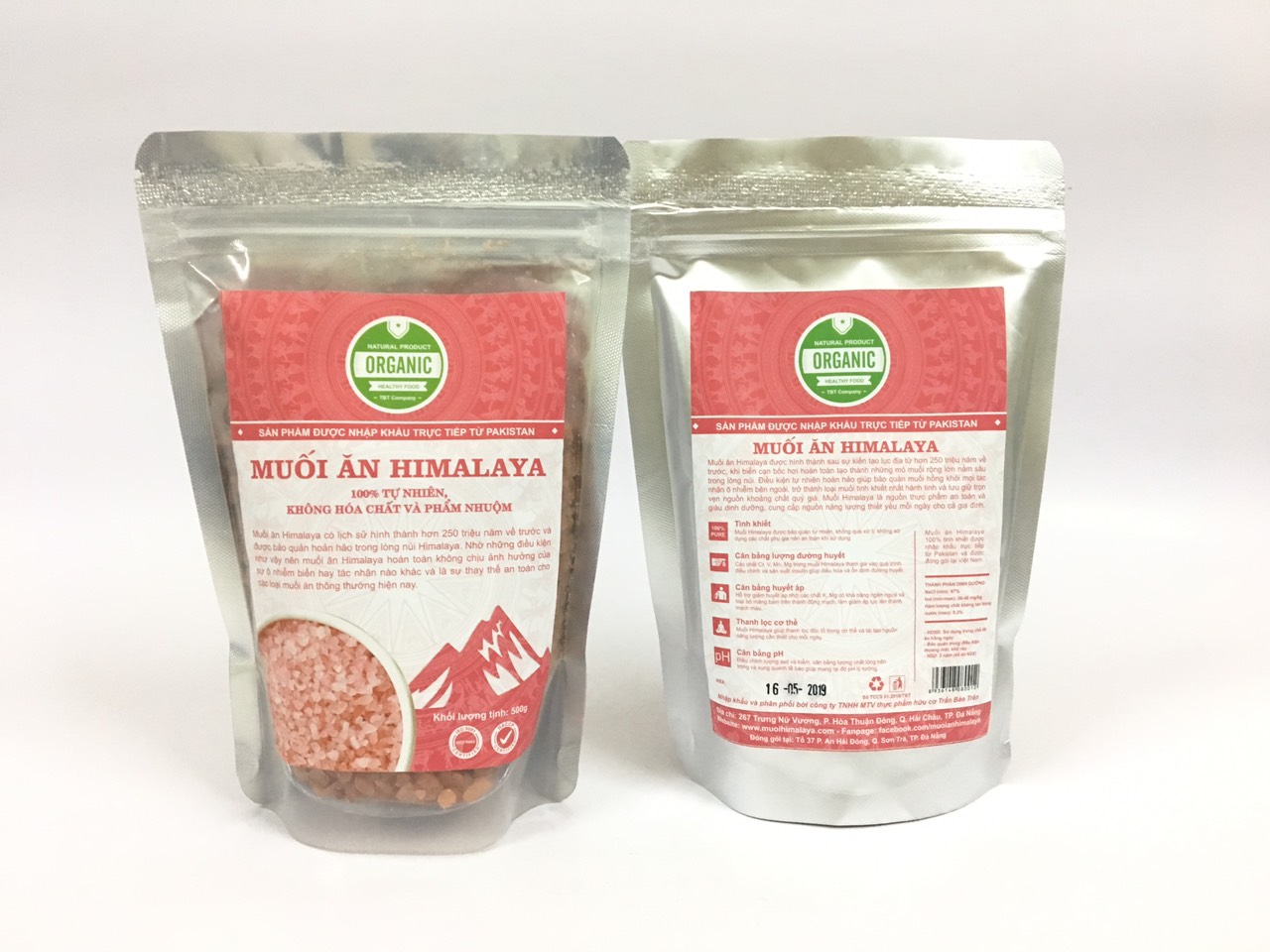 Muối Hồng Himalaya Rmsalt Nhập Khẩu Pakistan Dang Thô 500gr