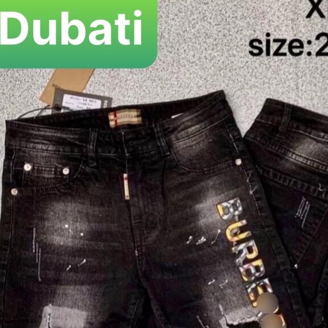 QUẦN SHORT SỌT LỬNG NGỐ CHẤT BÒ JEAN NAM ĐEN THÊU CO GIÃN BD-3074 CAO CẤP -DUBATI FASHION