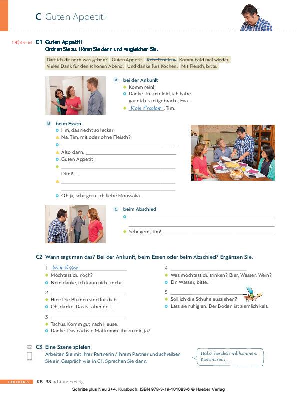 Schritte plus Neu 3+4: Deutsch als Zweitsprache für Alltag und Beruf / Kursbuch: Niveau A2