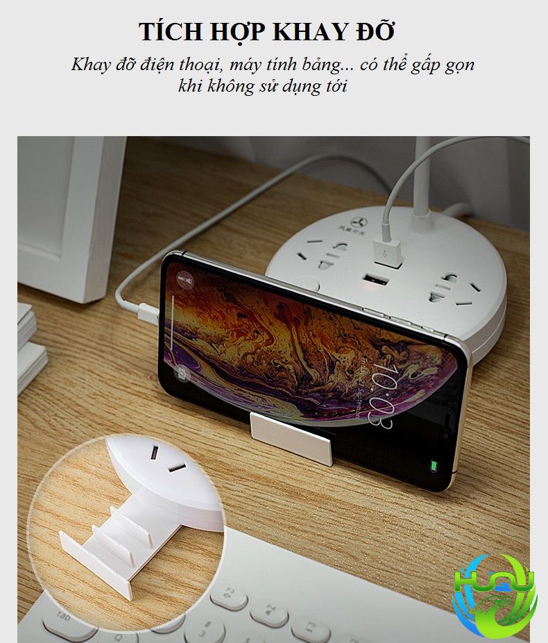 Đèn Học Huqu Kiêm Đèn Ngủ Có Quạt Làm Mát Và Cổng Sạc USB Tiện Lợi HQ-T2021-Uốn Cong 360 Độ -Hàng Chính Hãng