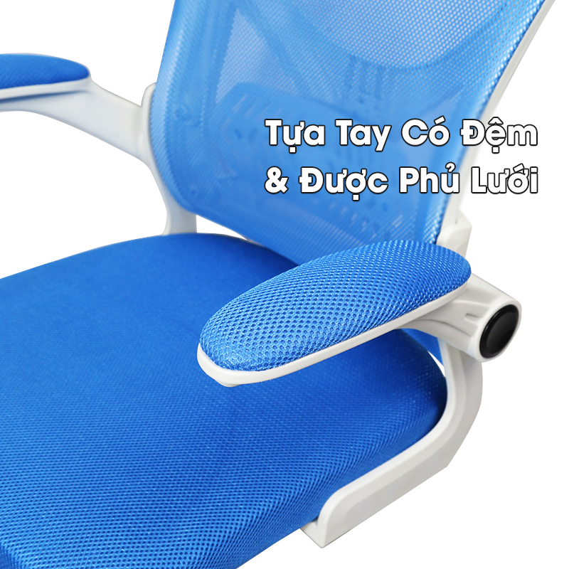 Ghế Công Thái Học Tựa Lưng Lưới Xoay 360 Độ Dùng Văn Phòng Làm Việc Và Học Tập Phong Cách Hiện Đại Trẻ Trung - Hàng Chính Hãng