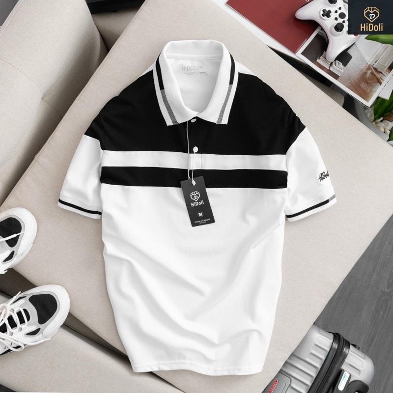 Áo thun nam thời trang nam Menswear, áo polo kẻ sọc phối màu phong cách công sở và thể thao