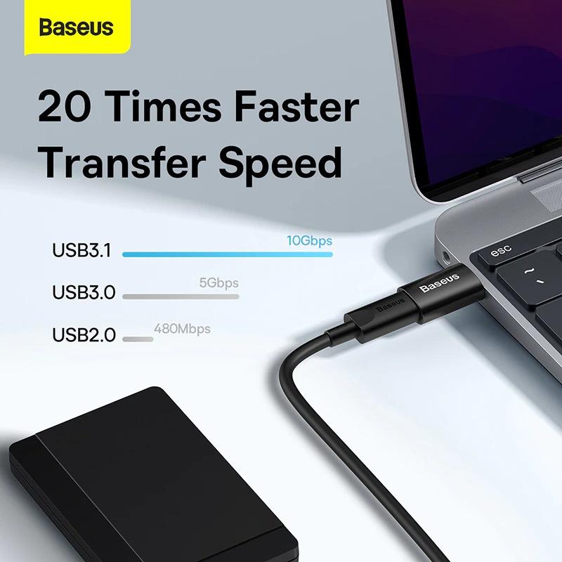 Đầu chuyển OTG Type C to USB 3.1 tốc độ cao Baseus Ingenuity Series Mini OTG Gen2 - Hàng chính hãng