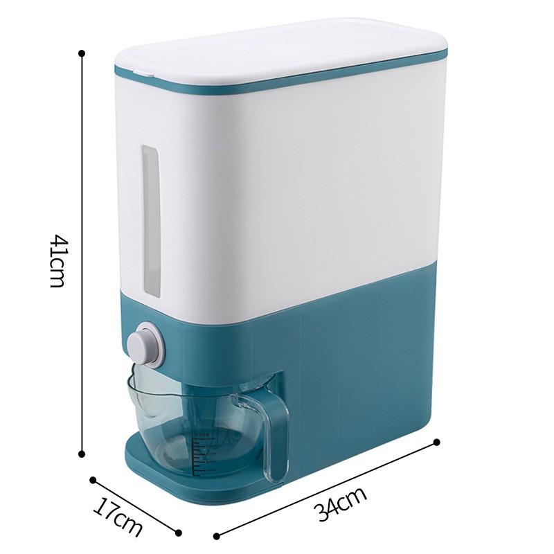 Thùng đựng gạo thông minh - Thùng Đựng Gạo 12kg Có Nắp Bật Chống Ẩm Mốc