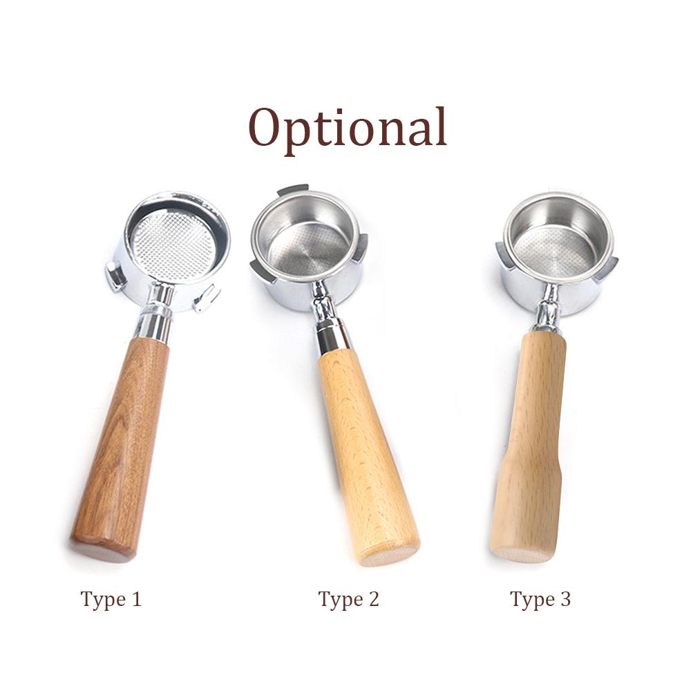 Máy lọc cà phê không có đáy 51mm tay cầm bằng gỗ cho cà phê Delonghi EC680 EC685