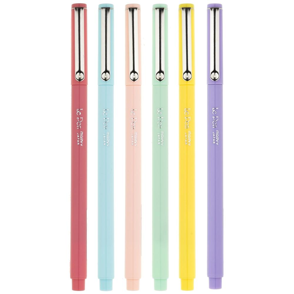 Bộ 6 Bút Lông Kim Màu Pastel Marvy 4300