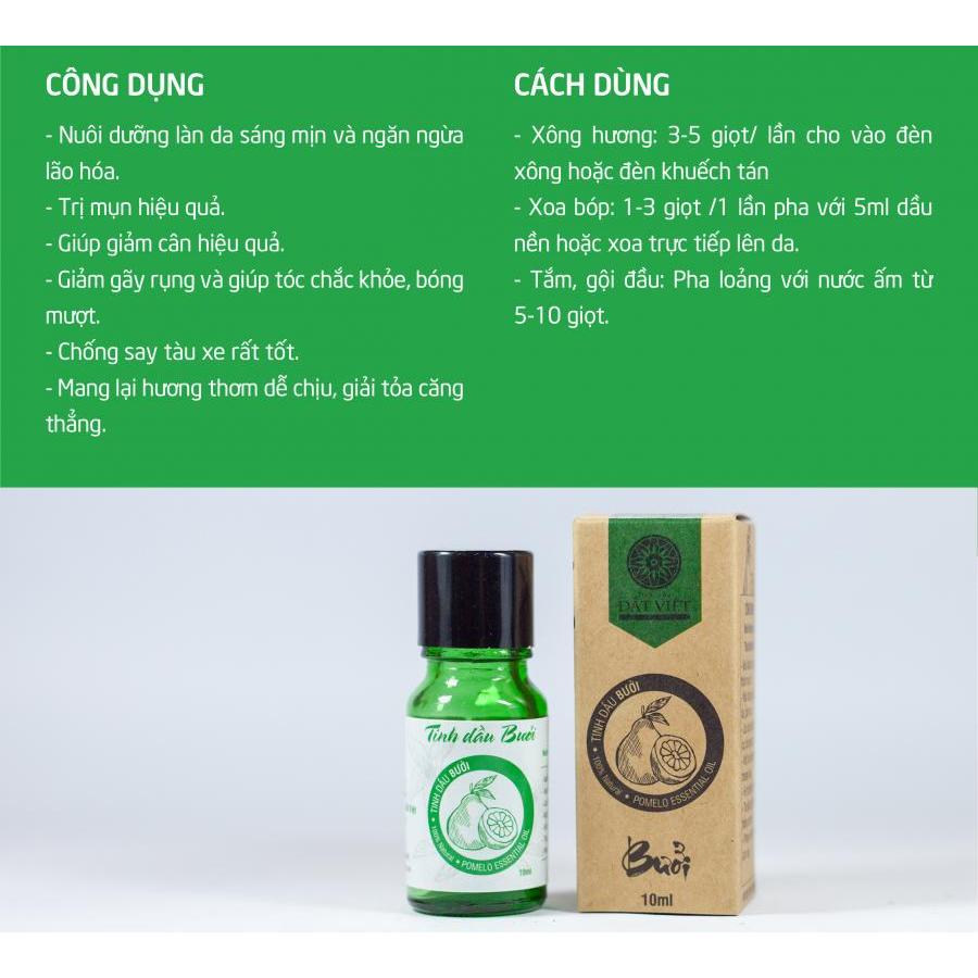 Combo 02 Tinh Dầu Bưởi Đất Việt (10ml)