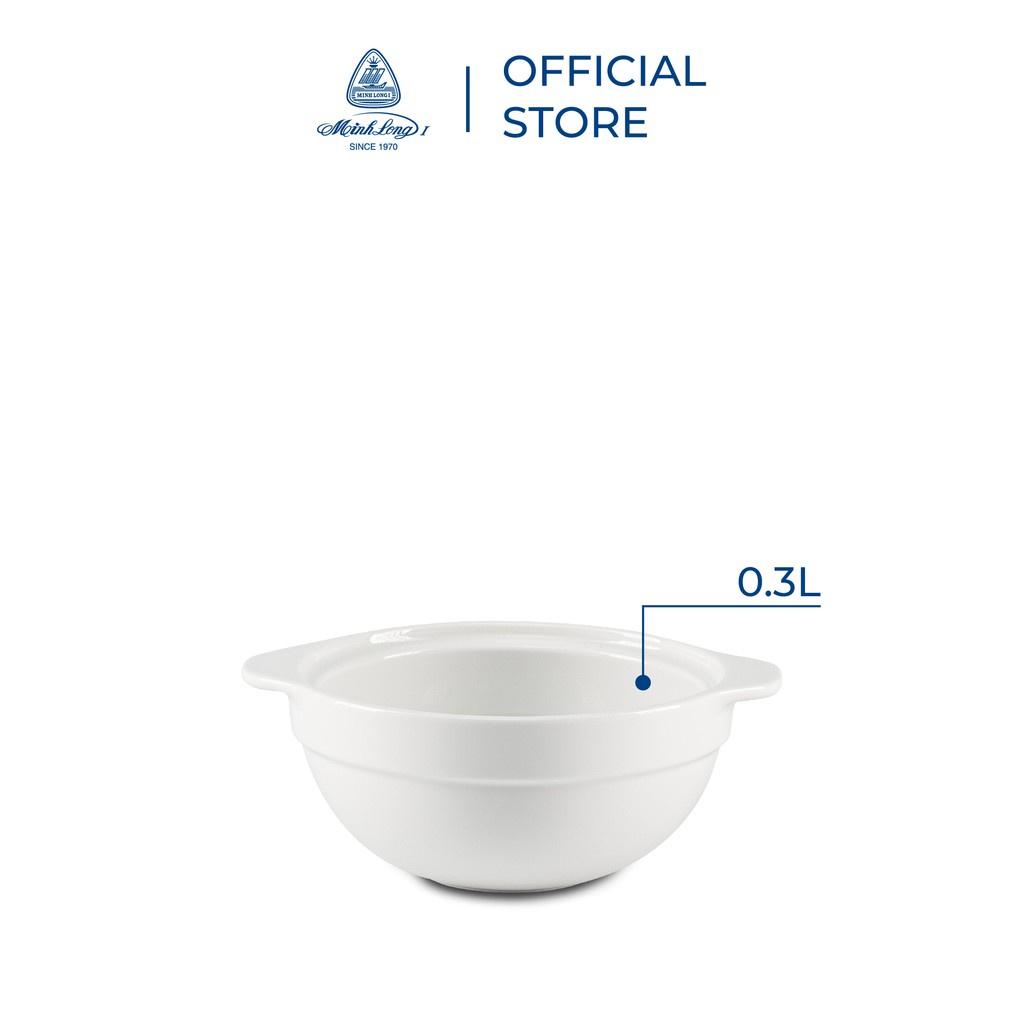 Thố sứ Minh Long - Luna 0.3 L + nắp