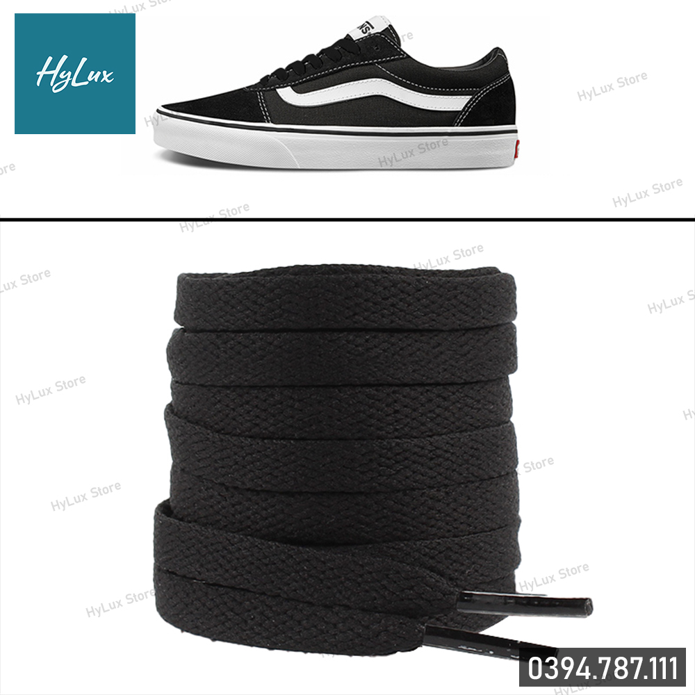 Dây giày Vans 2 màu trắng, đen cao cấp