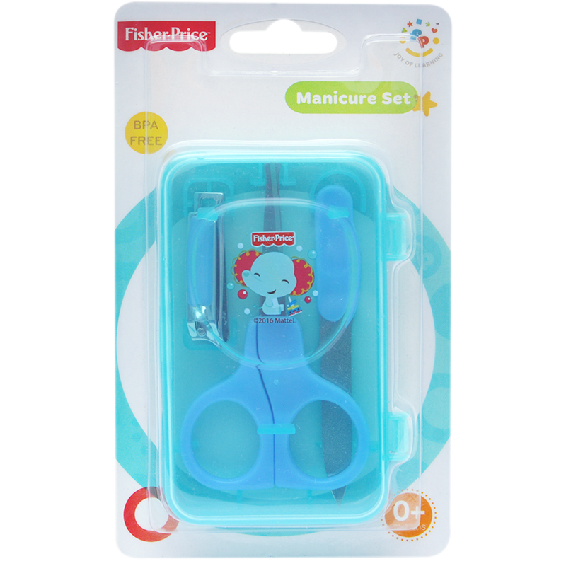 Bộ vệ sinh móng trong hộp đựng Fisher Price (FP201237), Xanh Dương