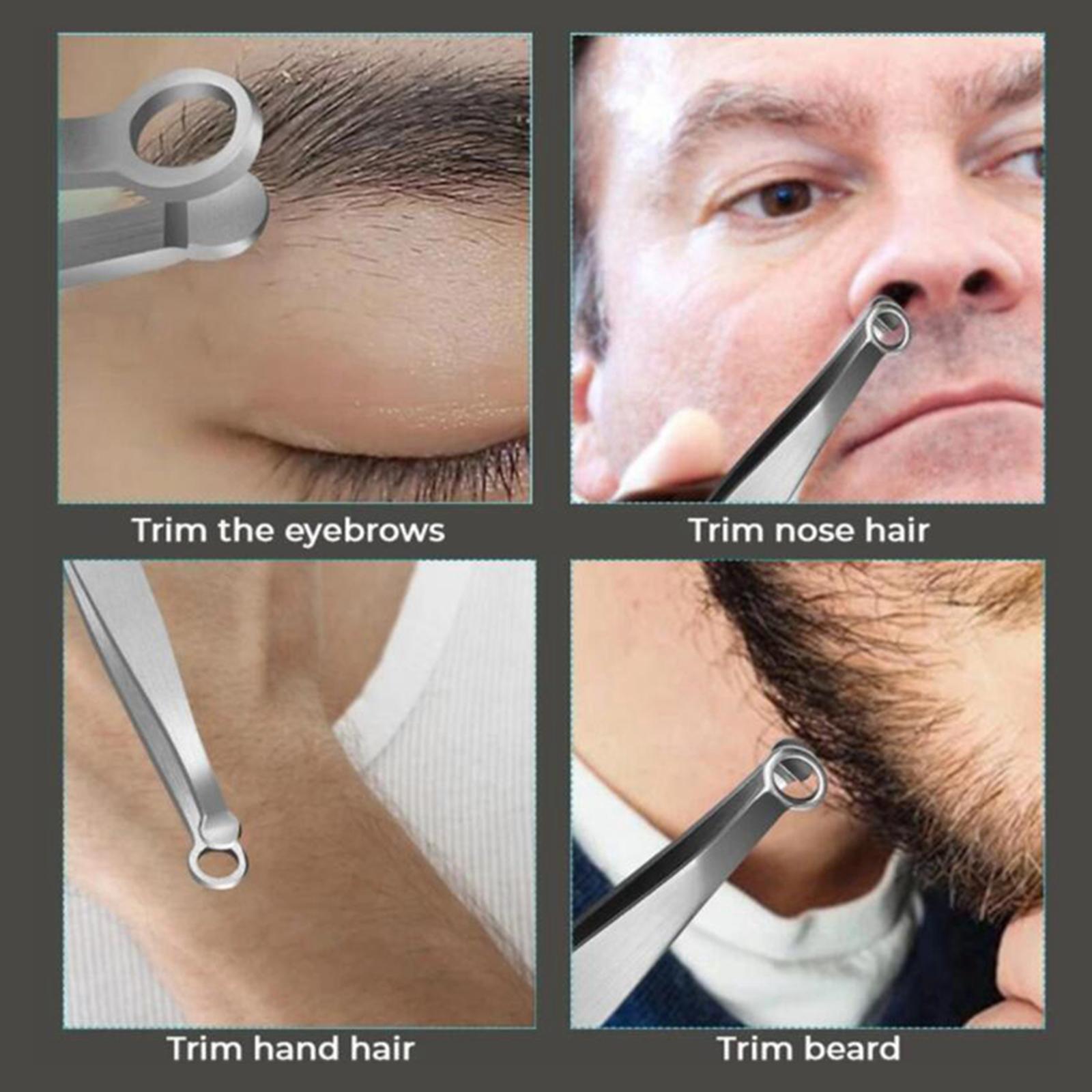 Stainless Steel Nose Hair Trimming Tweezers Face Hair Trimmer Makeup Tools