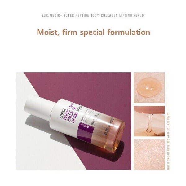 Tinh chất collagen giúp săn chắc da chống chảy xệ Sur.Medic+ Super Peptide100 Collagen Lifting Serum 50ml