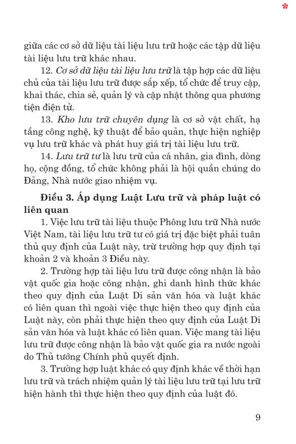 Luật lưu trữ năm 2024 - bản in 2024