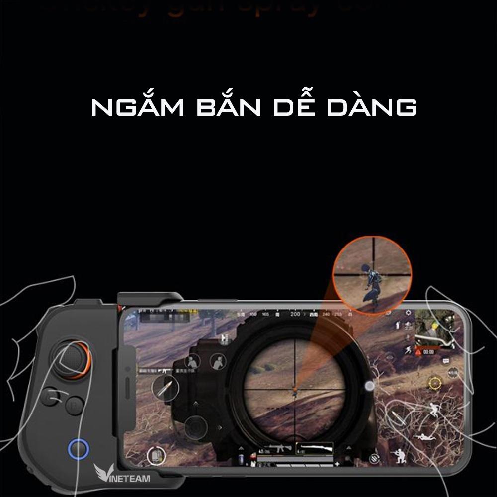 Tay Cầm Chơi Game Một Tay Không Dây VINETTEAM Tay Cầm Chơi Game PUBG Không Dây Một Tay, Bộ Điều Khiển Chơi Game Dành Cho IOS 13.4 và 13.5 ,ANDROID- Hàng Chính Hãng