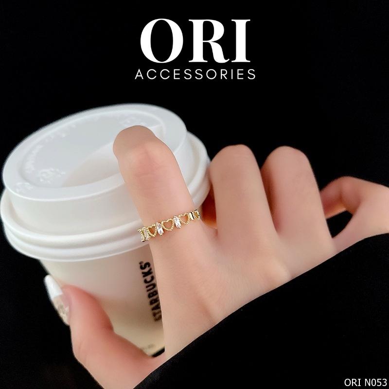 Nhẫn nữ Freesize trái tim Alethea thời trang tinh tế ORI ACCESSORIES N053