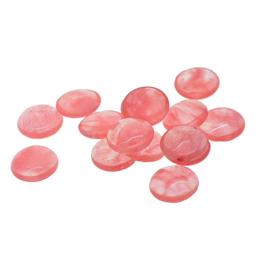 2 Pieces 25mm Round Cabochon Watermelon Quartz Gemstone Beads DIY Crafts