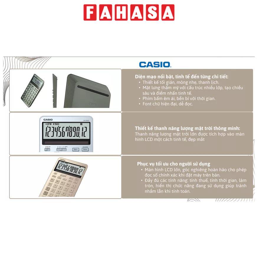 Máy Tính Văn Phòng Casio JW-200DQ-GN-W-DP - Màu Xanh Lá