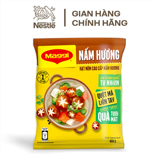 Hạt nêm cao cấp MAGGI vị Nấm Hương gói 450g