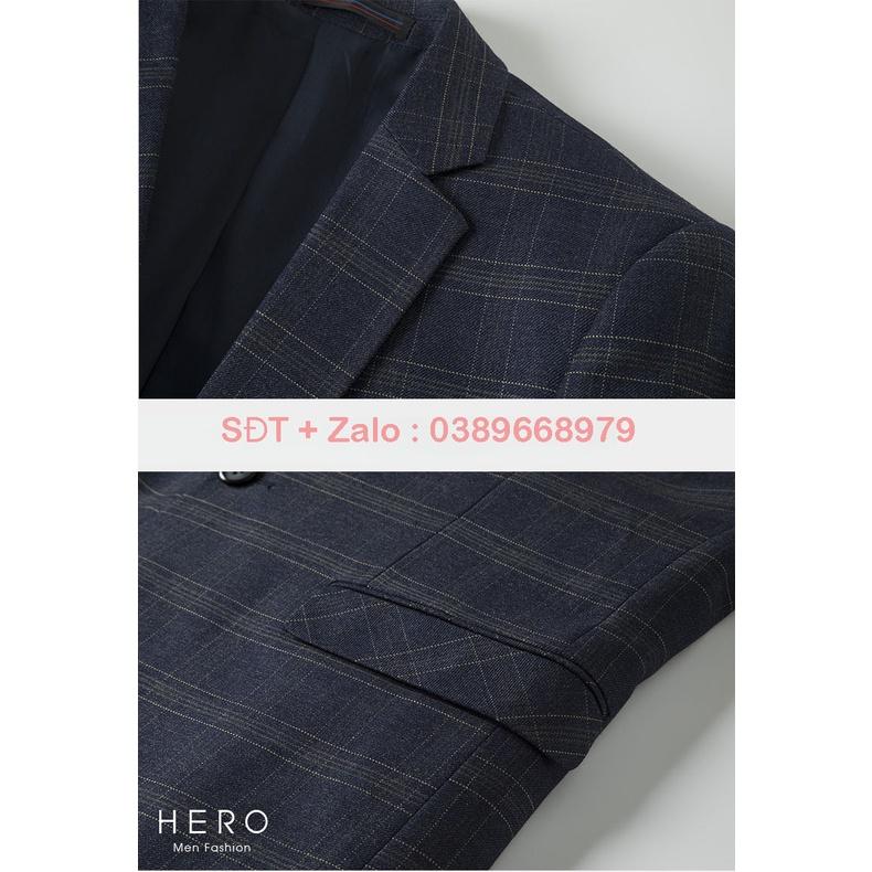 Bộ Vest Nam Cao Cấp Hàn Quốc Màu Kẻ Vàng, Bộ Suit Nam Chất vải Sịn sò