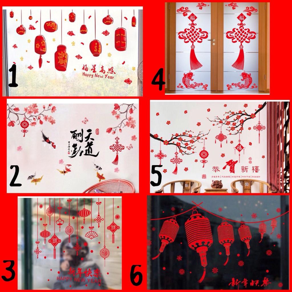 Decal trang trí tết - Nhiều tấm kết hợp - KHÁCH TỰ CHỌN
