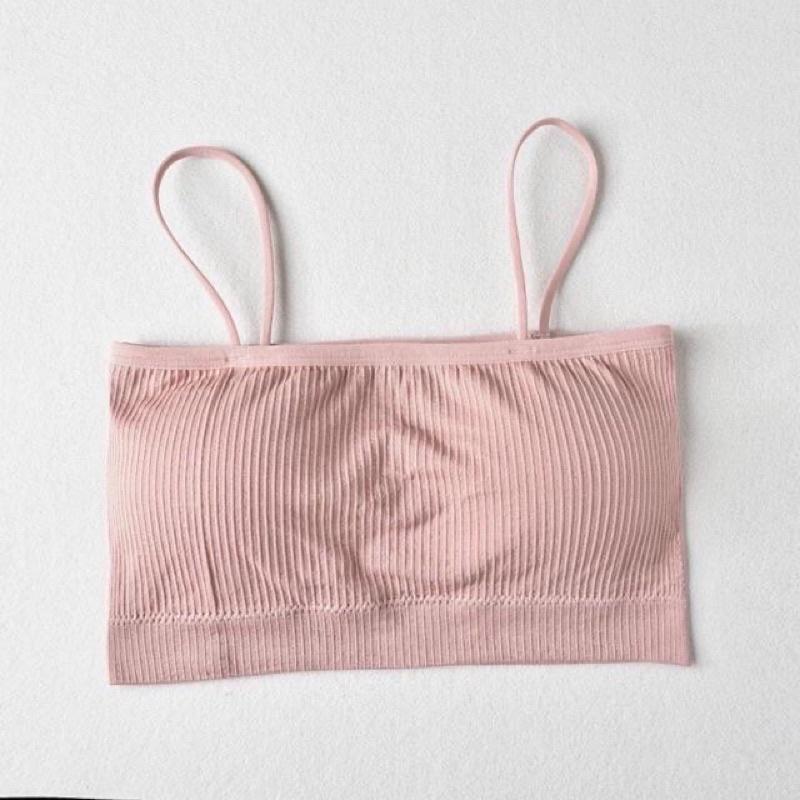 Áo bra nữ cotton tăm HANA quây ngang 2 dây 809 siêu đẹp nữ tính