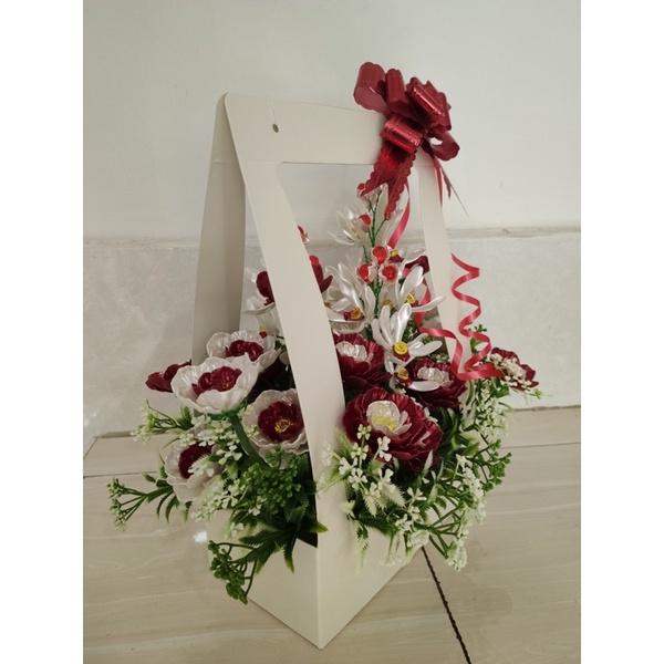 Lẵng Hoa quà tặng ngang 35cm cao 40cm