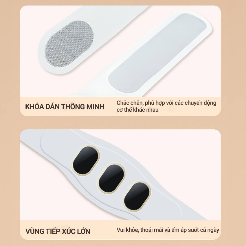 ￼Máy Massage Bụng Lưng Đùi Pin Sạc Tích Hợp Đá Nóng  Hỗ Trợ Giảm Mỡ Bụng Đai Mát Xa Bụng Eo Lưng