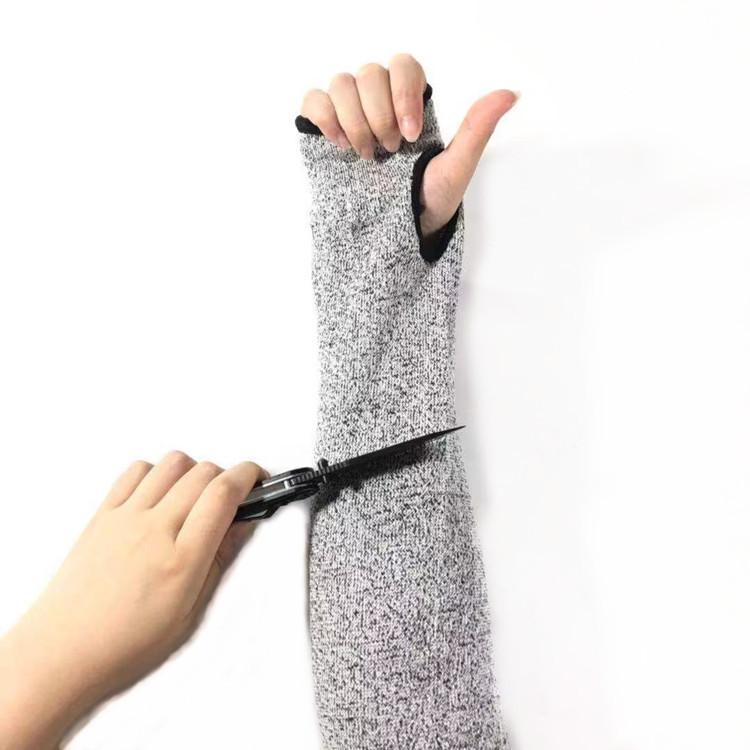 Tay áo chống cắt Tay áo chống cắt Bảo vệ an toàn công nghiệp Tay áo chống cắt Đen xám