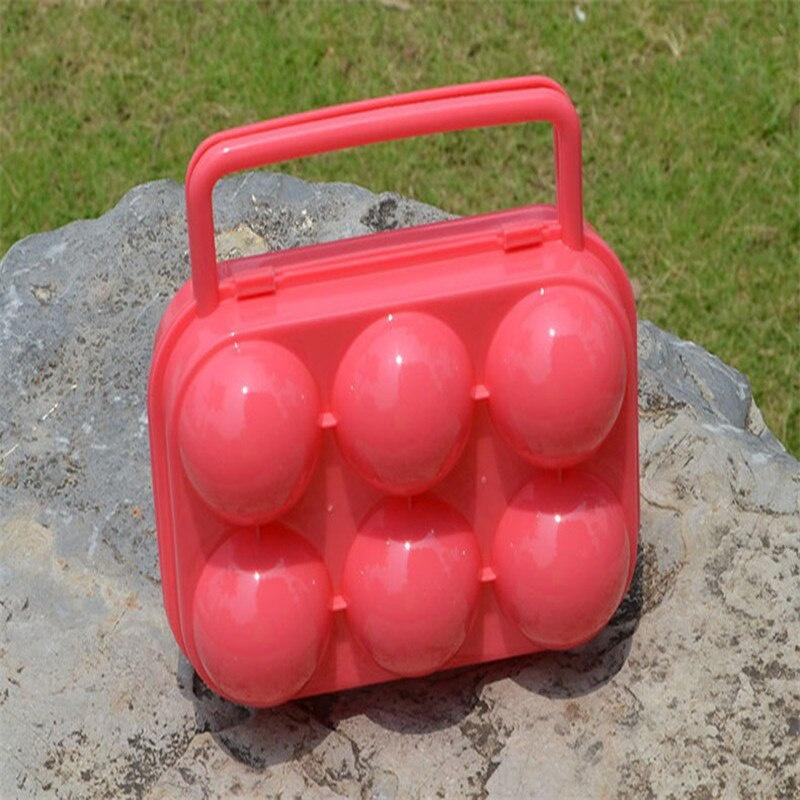 Olding Egg Storage Tray Box For 6 Eggs Outdoor Camping Picnic BBQ Portable Carton Holder Carrier Waterproof Shockproof Supplies