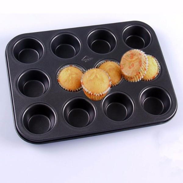 Khay nướng cupcake chống dính 12 ô nhỏ 24.5×18.5cm