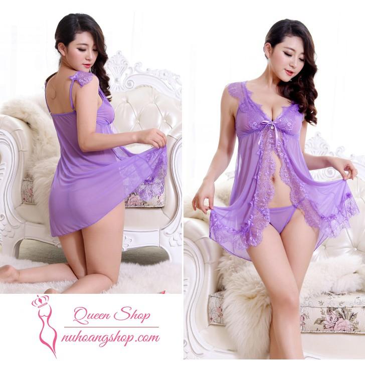 Váy ngủ sexy VNS298B - đầm ngủ 2 dây gợi cảm