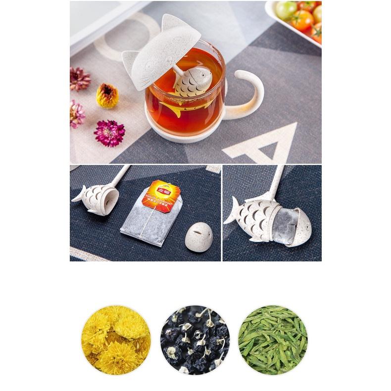 BÌNH TRÀ LÚA MẠCH MÈO MAY MẮN