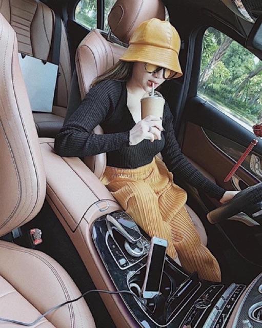 Quần bom lụa xếp ly quảng châu siêu nhẹ siêu mát