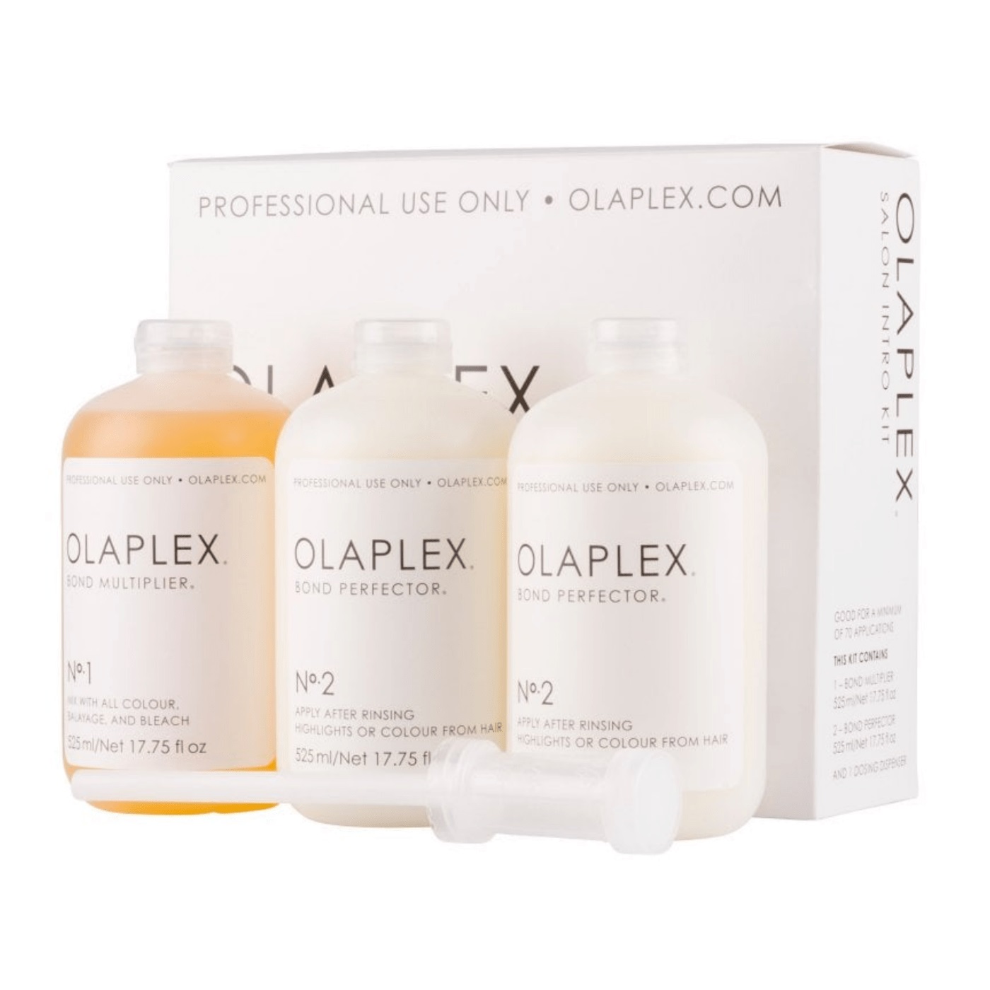 Bộ phục hồi tóc Olaplex Bond No.1 No.2 Cao cấp Mỹ 525mlx3 cho tóc hư tổn nặng - Hàng chính hãng