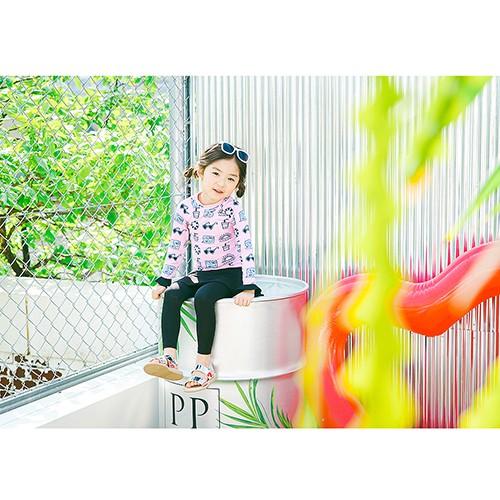 Đồ Bơi Trẻ Em Dạng Váy SPORTY SW8702 Dài Tay Kèm Quần Dài và Chân Váy Đen SPORTY SW8702