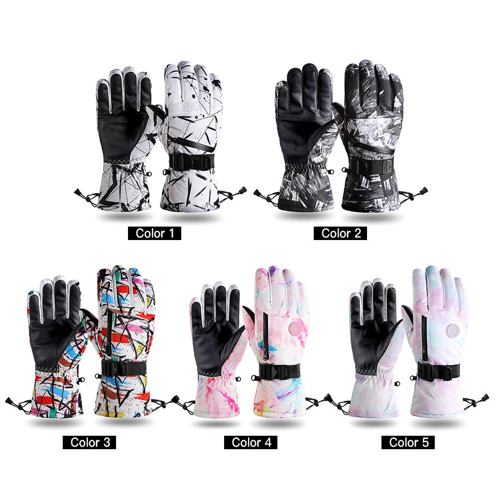 Găng Tay Mùa Đông Unisex Nam Nữ Giữ Ấm Có Dây Rút Chống Thấm Nước Sử Dụng Màn Hình Cảm Ứng Dễ Dàng Golovejoy