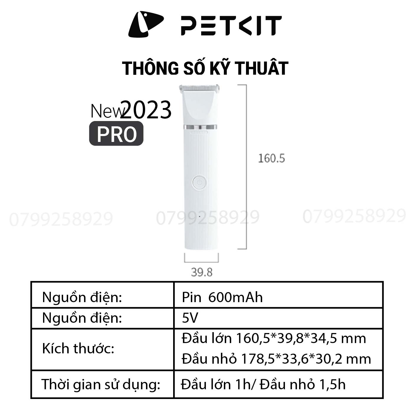 Tông Đơ Đa Năng PETKIT 2in1 Chuyên Dụng Cắt Tỉa Cho Chó Mèo Phiên Bản Pro 2023